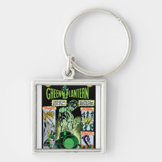 Green Lantern  - Green Shaded Comic Key Ring (Front)