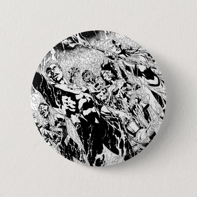 Green Lantern Group 6 Cm Round Badge (Front)