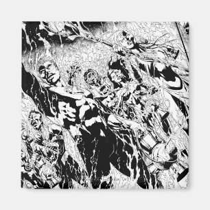 Green Lantern Group Magnet