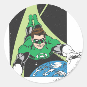 Green Lantern in Space Classic Round Sticker