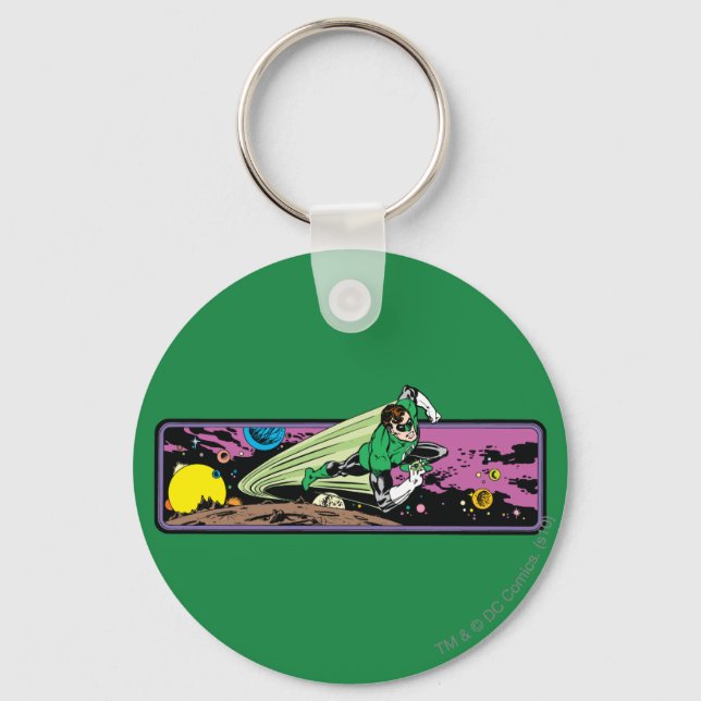 Green Lantern in Space Key Ring (Front)