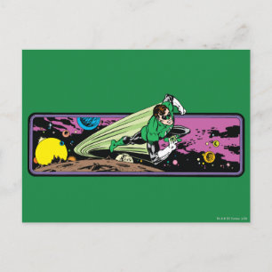 Green Lantern in Space Postcard