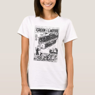 Green Lantern in the trenches, Black and White T-Shirt