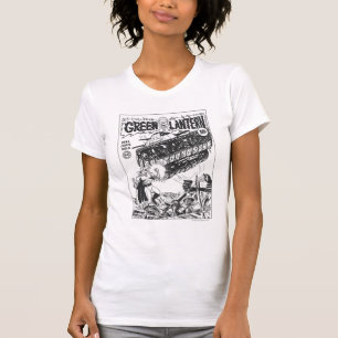 Green Lantern in the trenches, Black and White T-Shirt