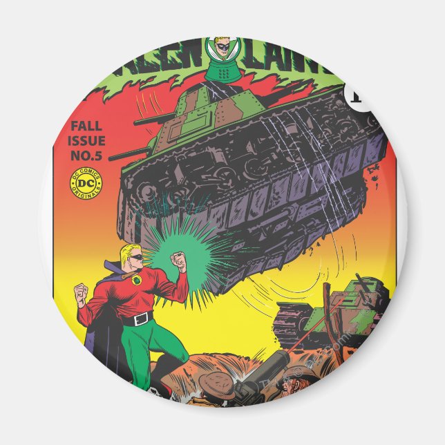 Green Lantern in the trenches Magnet (Front)
