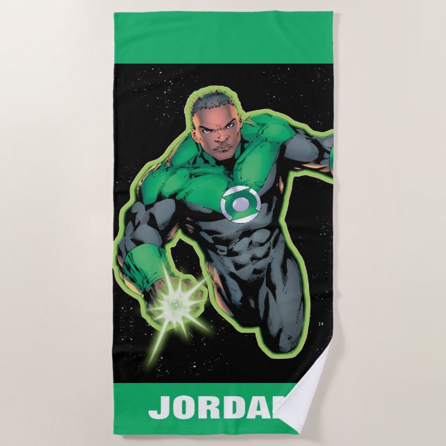 Green Lantern John Stewart Beach Towel (Front)