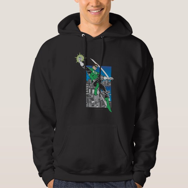 Green Lantern Lands in City Hoodie (Front)