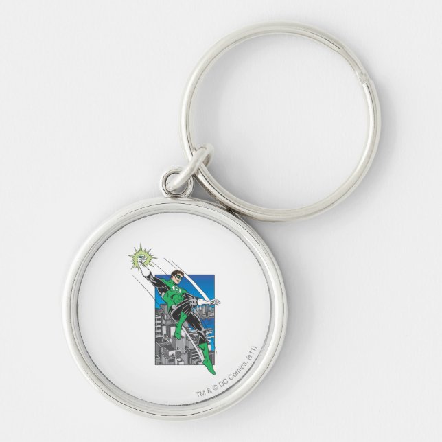 Green Lantern Lands in City Key Ring (Front)