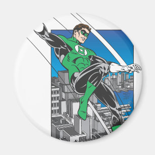 Green Lantern Lands in City Magnet