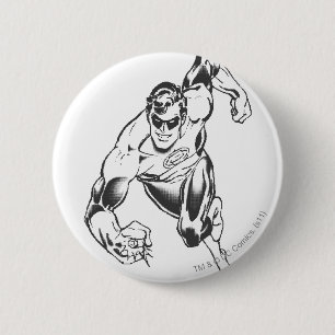 Green Lantern Leaps Forward 6 Cm Round Badge