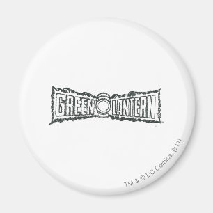 Green Lantern Letters BW Magnet