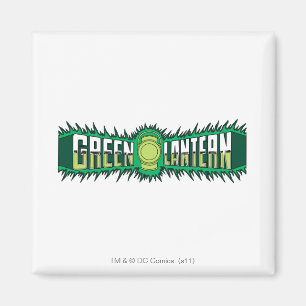 Green Lantern Logo - Green Flames Magnet