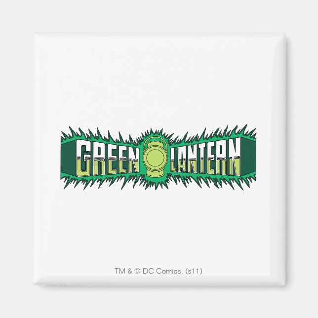 Green Lantern Logo - Green Flames Magnet (Front)
