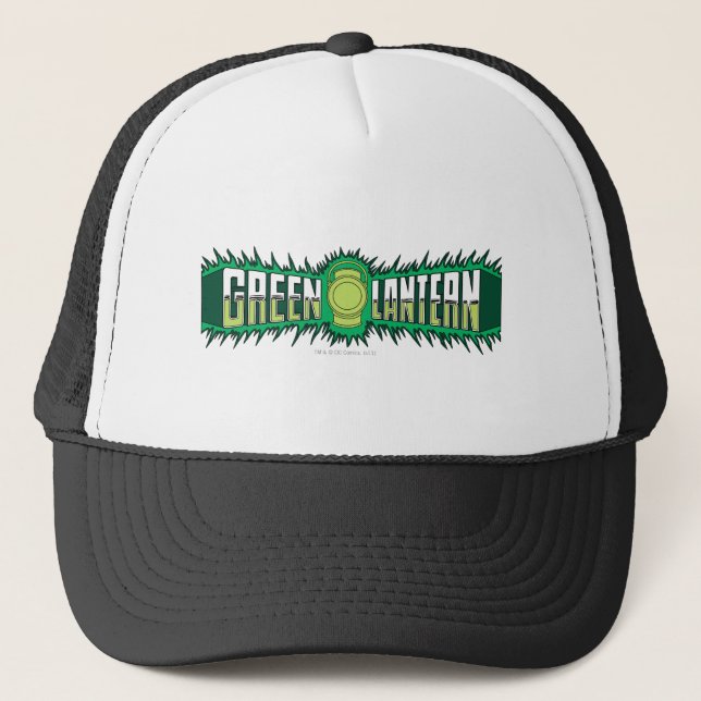 Green Lantern Logo - Green Flames Trucker Hat (Front)