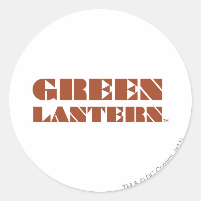 Green Lantern Logo - Tan Classic Round Sticker (Front)