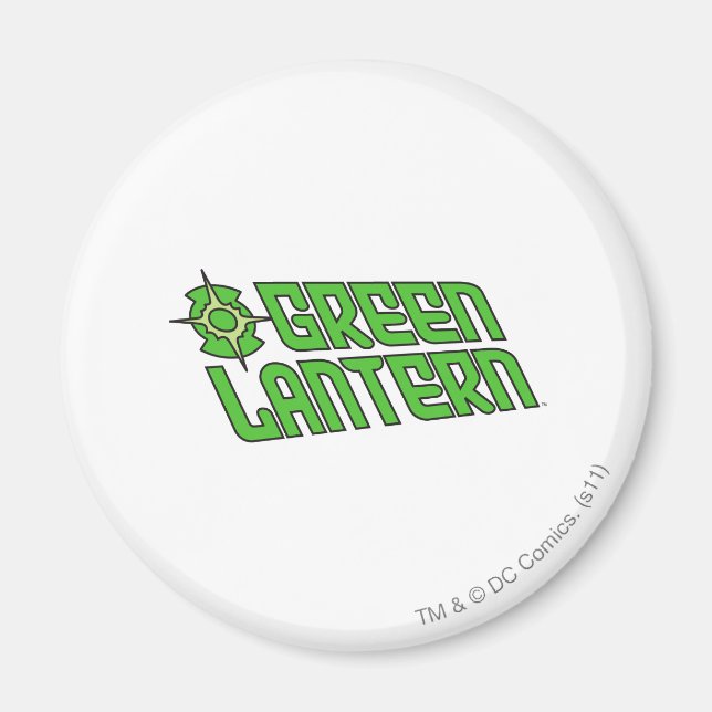 Green Lantern Logo Tilted Magnet (Front)