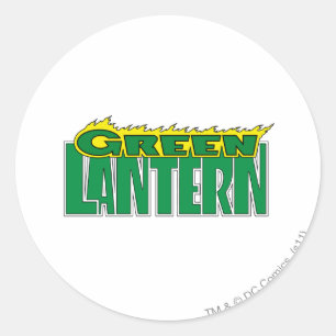 Green Lantern Logo - Yellow Flames Classic Round Sticker