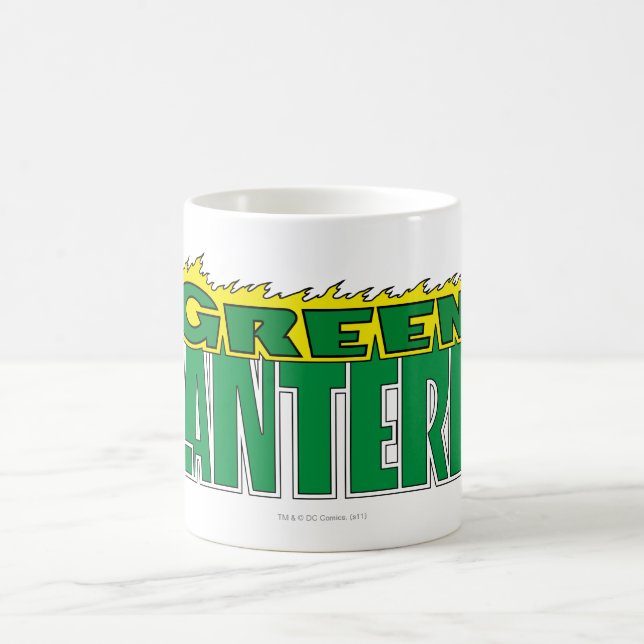 Green Lantern Logo - Yellow Flames Coffee Mug (Center)