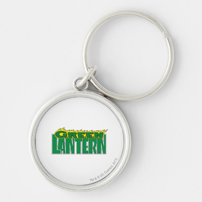 Green Lantern Logo - Yellow Flames Key Ring (Front)
