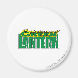 Green Lantern Logo - Yellow Flames Magnet