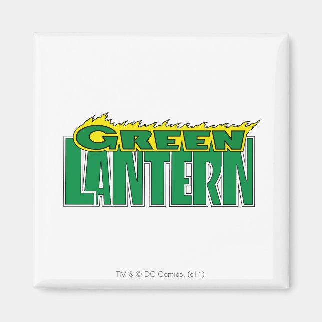 Green Lantern Logo - Yellow Flames Magnet (Front)