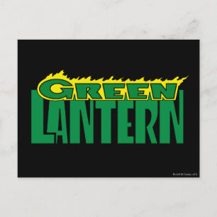 Green Lantern Logo - Yellow Flames Postcard