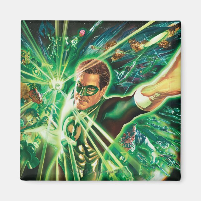 Green Lantern Painting Magnet (Front)