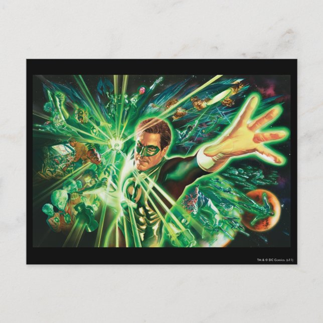 Green Lantern Painting Postcard (Front)