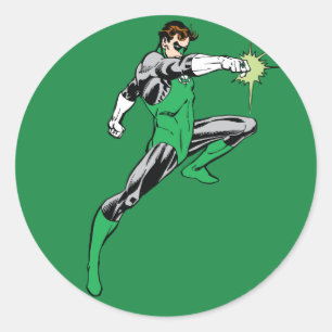 Green Lantern Pointing Ring Classic Round Sticker