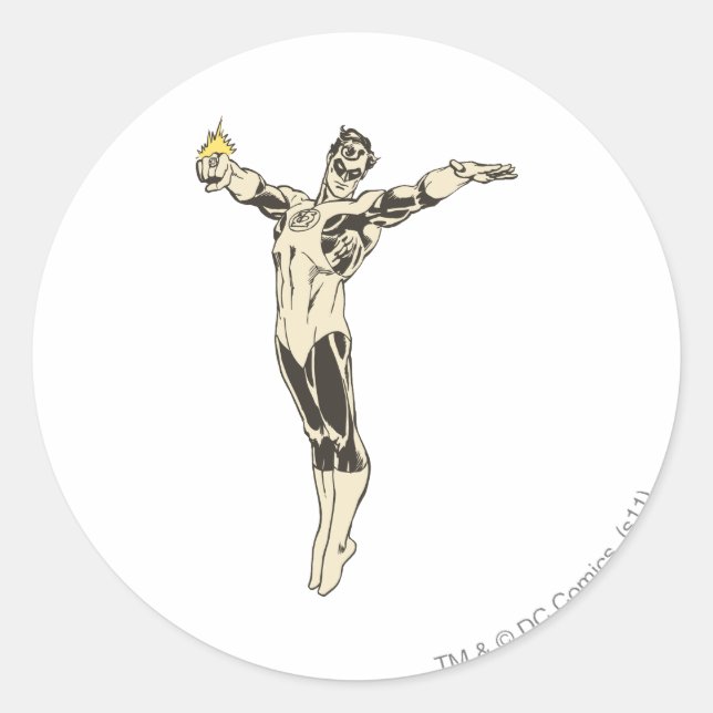 Green Lantern Poses Classic Round Sticker (Front)