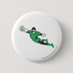 Green Lantern Punches 6 Cm Round Badge