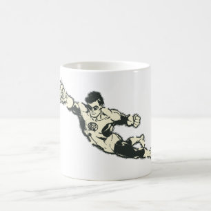 Green Lantern Punches Grunge Coffee Mug