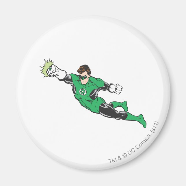 Green Lantern Punches Magnet (Front)