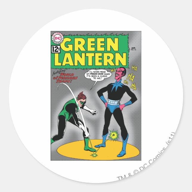 Green Lantern Removes Ring Classic Round Sticker (Front)