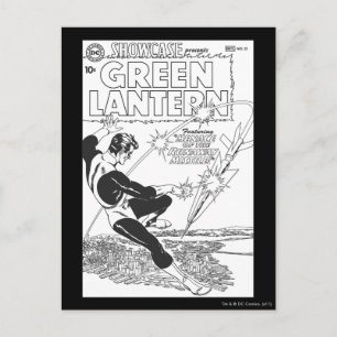 Green Lantern - Runaway Missile, Black and White Postcard