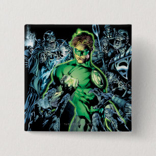 Green Lantern Surrounded - Colour 15 Cm Square Badge