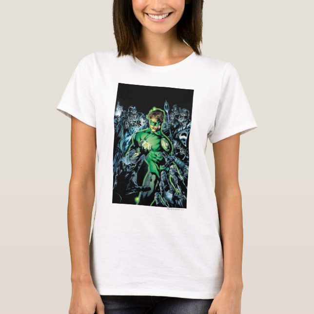 Green Lantern Surrounded - Colour T-Shirt (Front)
