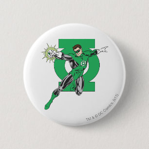 Green Lantern & Symbol 6 Cm Round Badge