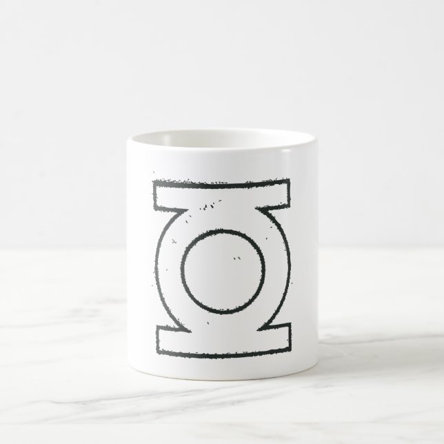 Green Lantern Symbol BW Coffee Mug (Center)