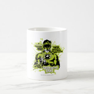 Green Lantern Text Collage - Colour Coffee Mug