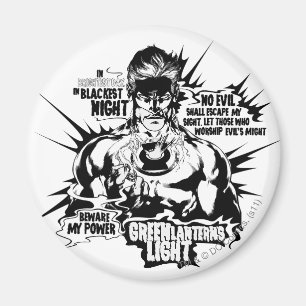 Green Lantern Text Collage Magnet