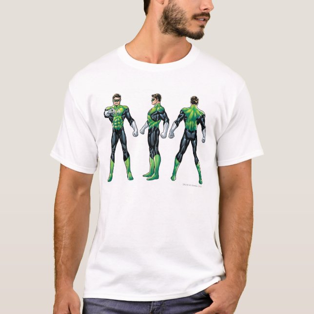 Green Lantern Three Views T-Shirt (Front)