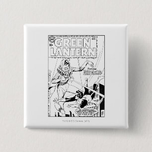 Green Lantern vs Clown, Black and White 15 Cm Square Badge