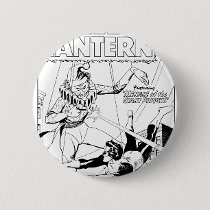 Green Lantern vs Clown, Black and White 6 Cm Round Badge