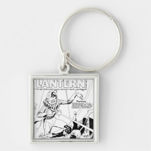 Green Lantern vs Clown, Black and White Key Ring