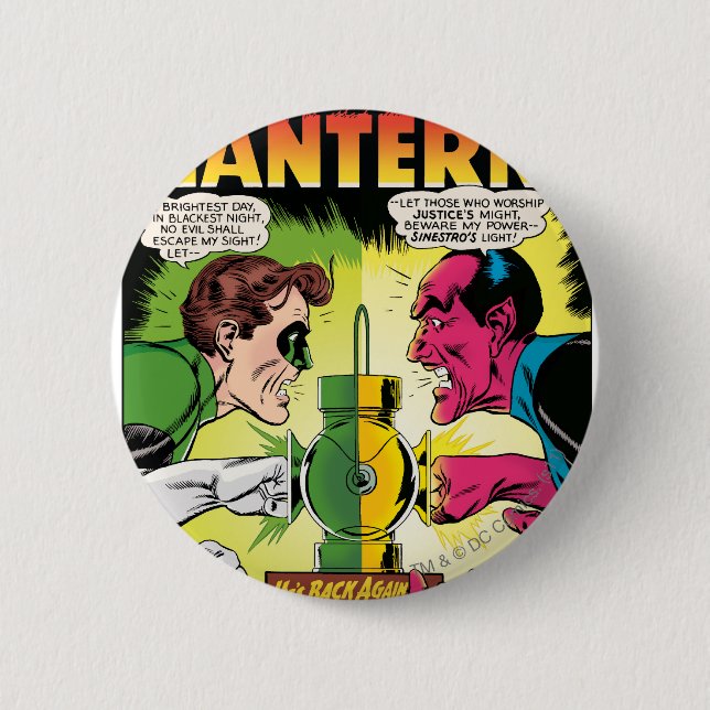Green Lantern vs Sinestro 6 Cm Round Badge (Front)