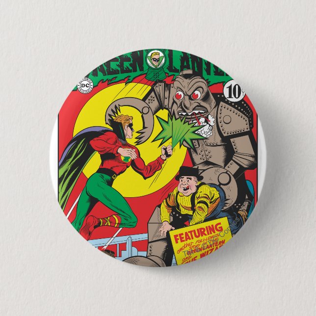 Green Lantern vs The Wizard of Odds 6 Cm Round Badge (Front)