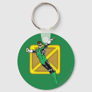Green Lantern  with Background Key Ring