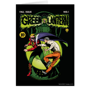 Green Lantern with cape in fight