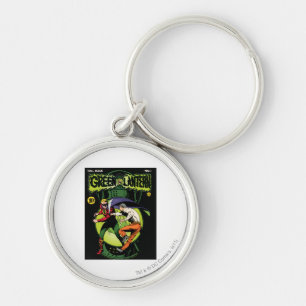 Green Lantern with cape in fight Key Ring